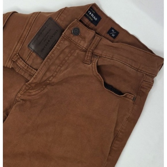 Lucky Brand 363 Vintage Straight Jeans Mens 30x32 Brown Rust Stretch Denim Pants - Picture 1 of 10